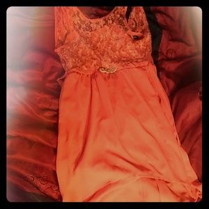A coral high-low dress from Mymichelle